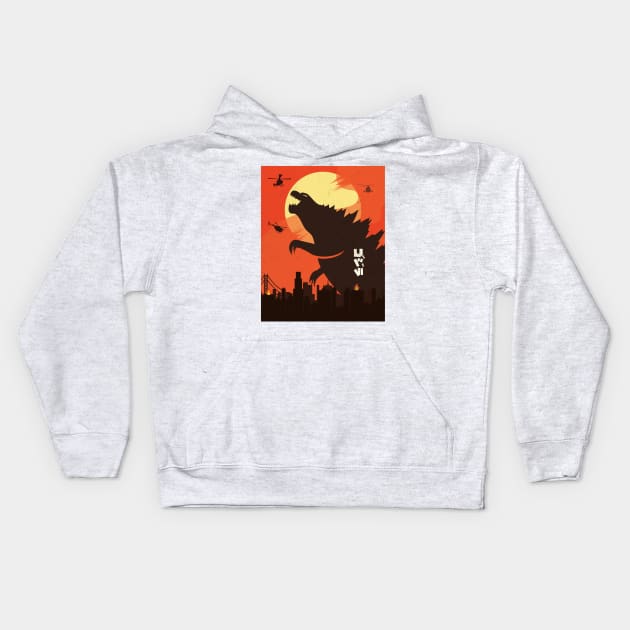 King of the Monsters Kids Hoodie by cpt_2013